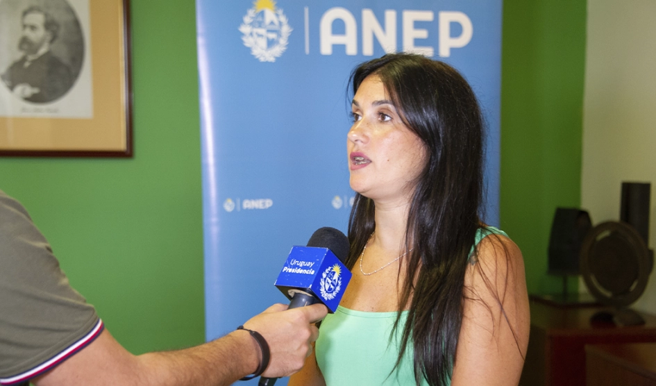 La presidenta de la ANEP, Virginia Cáceres, en diálogo con Comunicación Presidencial.