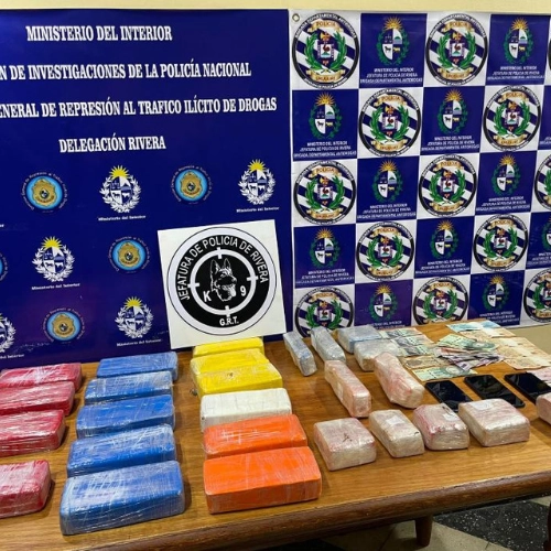 Operativo en Rivera termina con decomiso récord de drogas en la frontera.