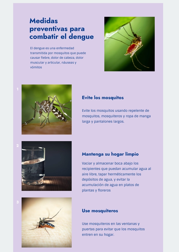 Infografía dengue.