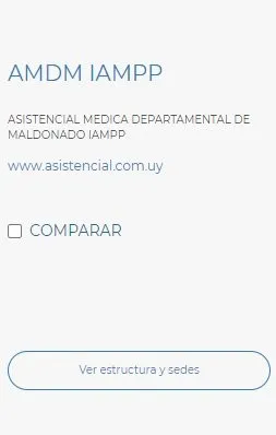 Datos de instituciones de salud en Uruguay.