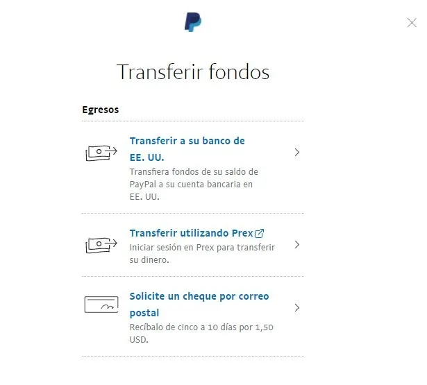 Transferir fondos a PayPal desde Uruguay