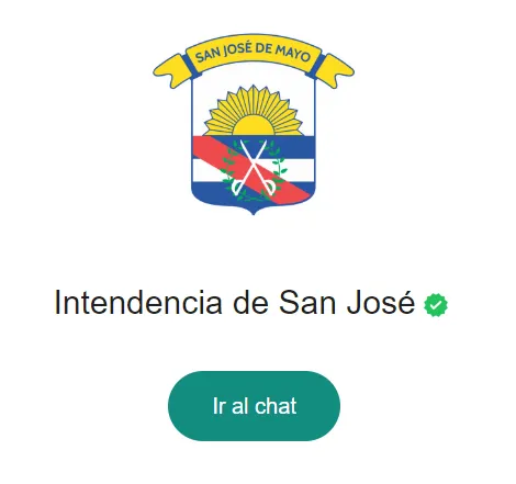 WhatsApp de la Intendencia de San José.