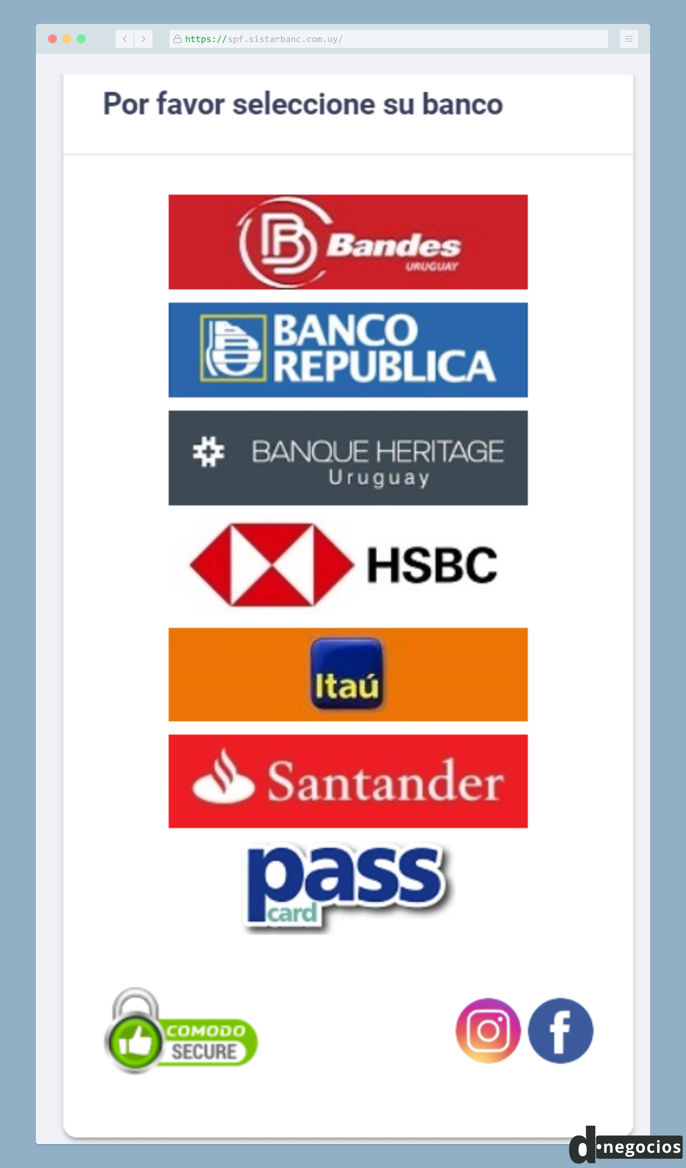 Bancos habilitados para pagar en línea la contribución inmobiliaria de Rivera.