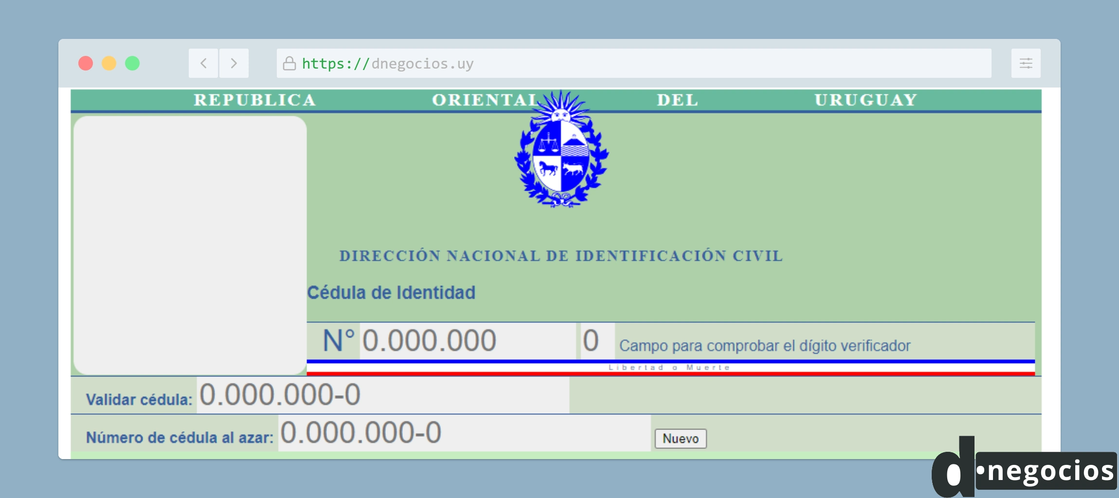 Validación de cédula de identidad de Uruguay. Picando código.