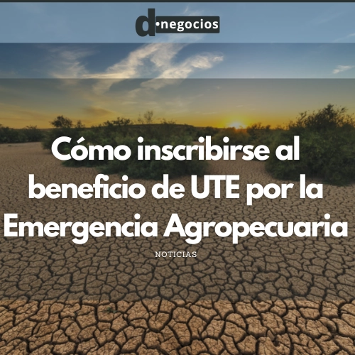 Cómo inscribirse al beneficio de UTE por la Emergencia Agropecuaria.