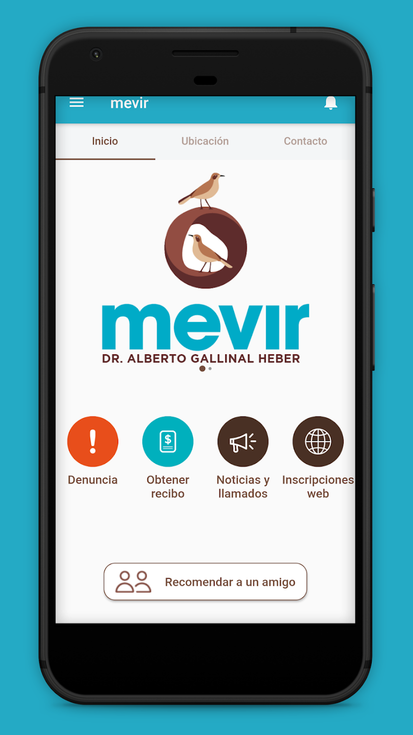 Aplicación móvil de MEVIR.