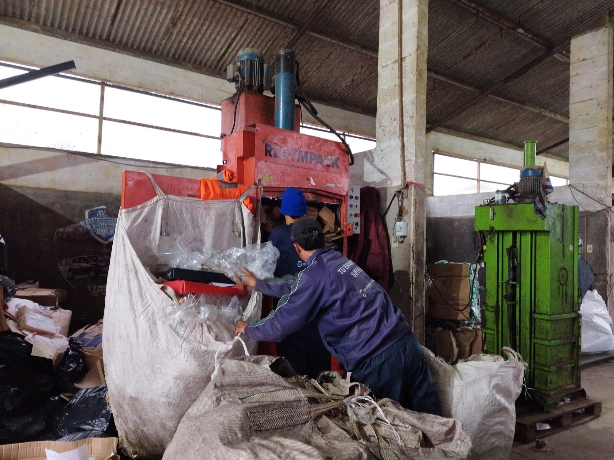 Planta de reciclaje de la Cooperativa Crer en Maldonado, Uruguay.