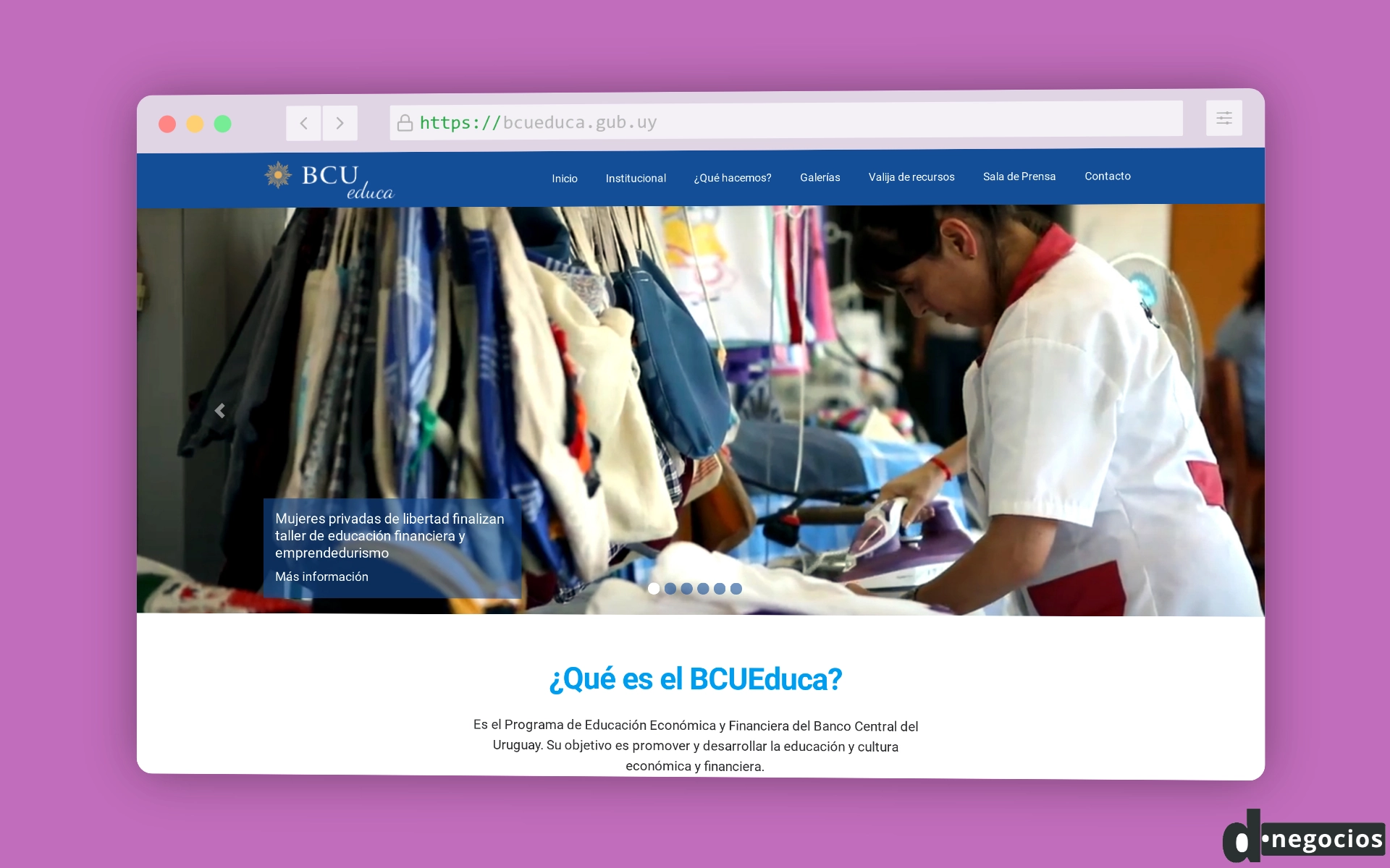 Sitio web de BCUEduca.