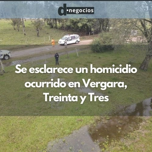 Se esclarece un homicidio ocurrido en Vergara, Treinta y Tres.