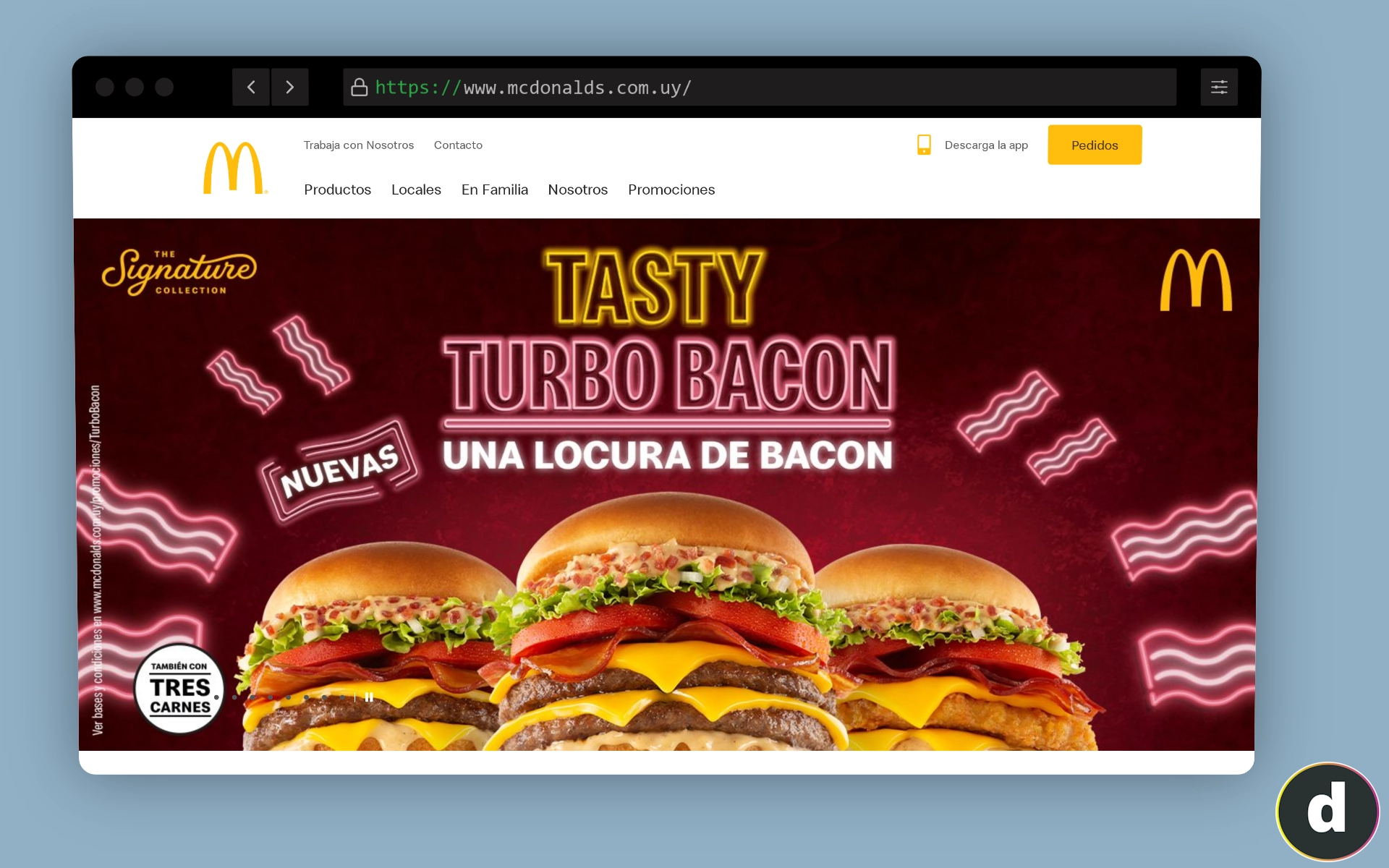 Sitio web oficial de McDonald's en Uruguay.