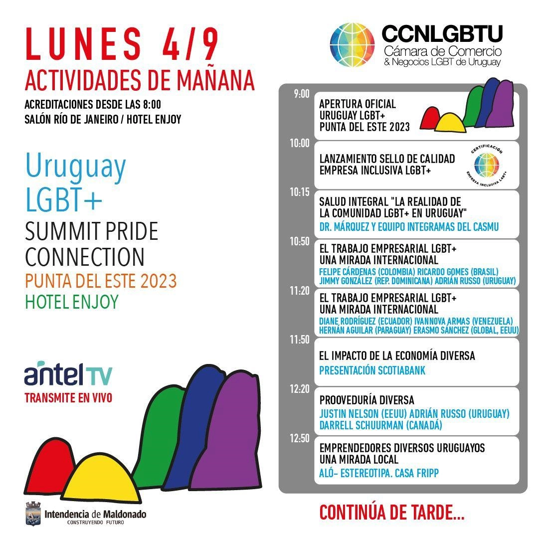 Actividades del Uruguay LGBT+ Summit Pride Connection 2023.