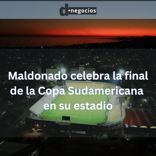 Maldonado celebra la final de la Copa Sudamericana en su estadio.