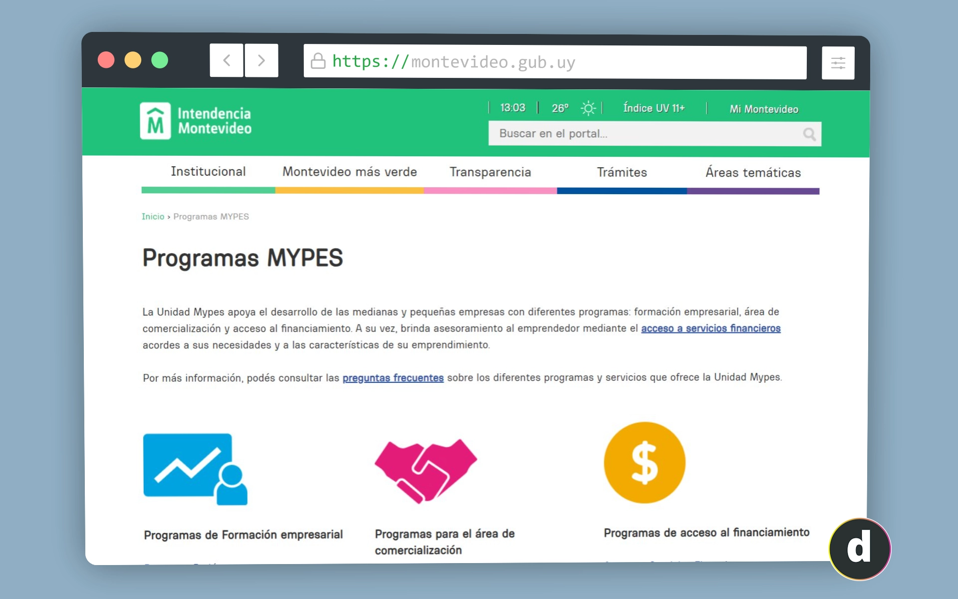 El programa MYPES es organizado por la Unidad Mypes de la IM.