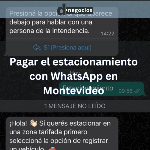 Pagar el estacionamiento con WhatsApp en Montevideo.