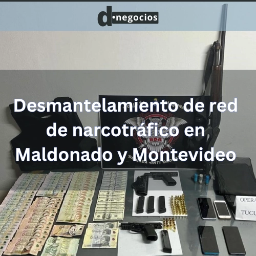 Desmantelamiento de red de narcotráfico en Maldonado y Montevideo.