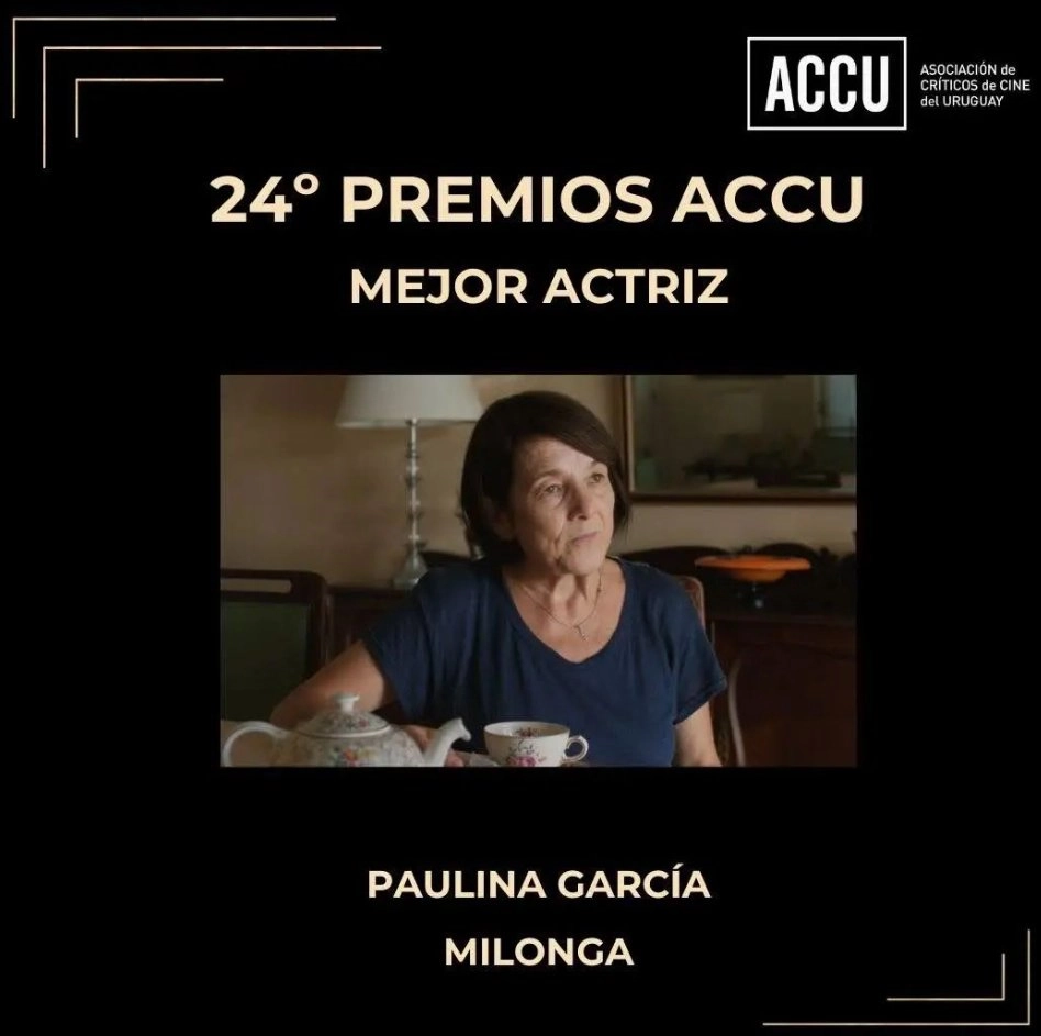 Paulina García fue elegida como la mejor actriz, por su actuación en la película «Milonga».