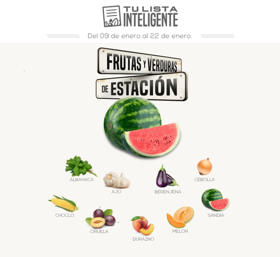 Frutas y verduras de estación en Uruguay.
