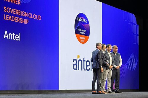 Antel premiada con el Data Impact Award por su nube soberana. Foto: Antel